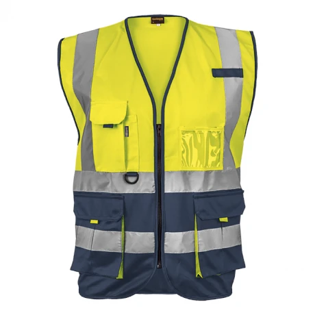 Lime / Navy Signal Vest